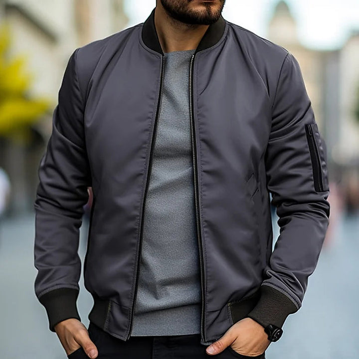 Veste bomber homme légère – coupe-vent multipoches zippée