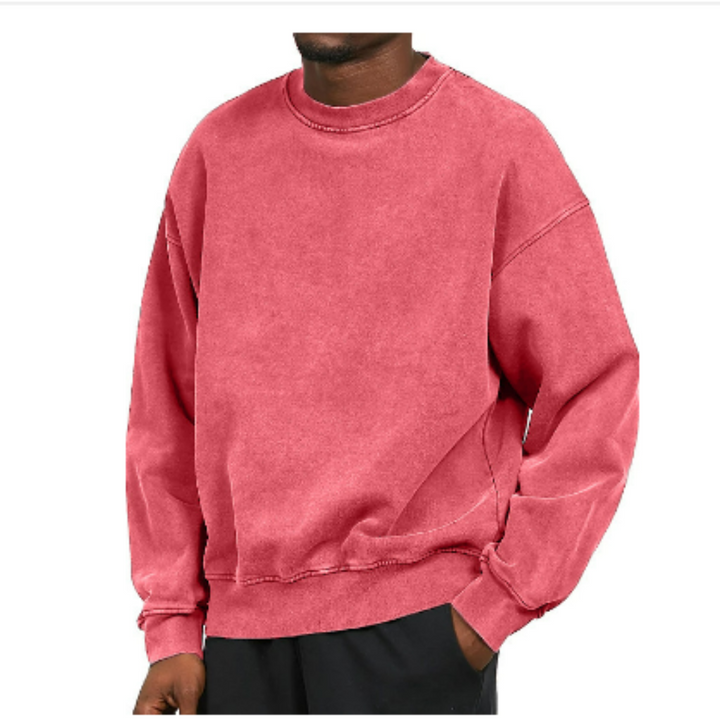 Pull homme oversized col rond – chaud et casual