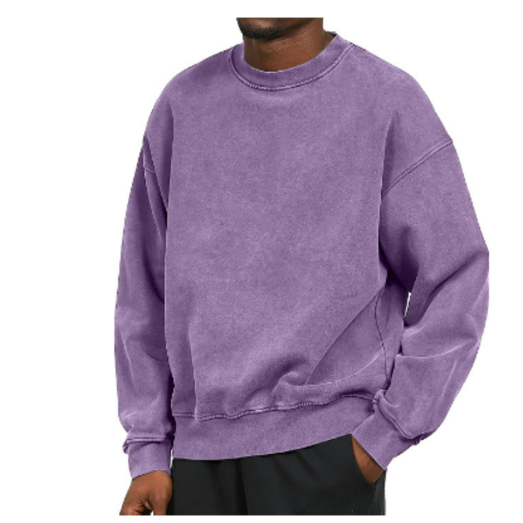 Pull homme oversized col rond – chaud et casual