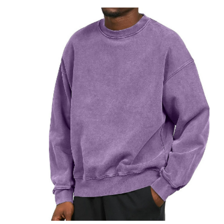Pull homme oversized col rond – chaud et casual