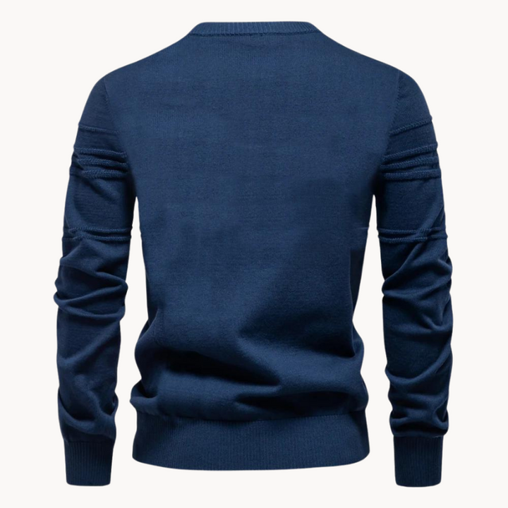 Pull homme en coton col rond – chaud et intemporel