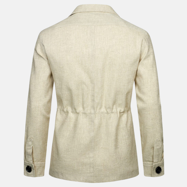 Veste homme en lin multipoches – légère et casual