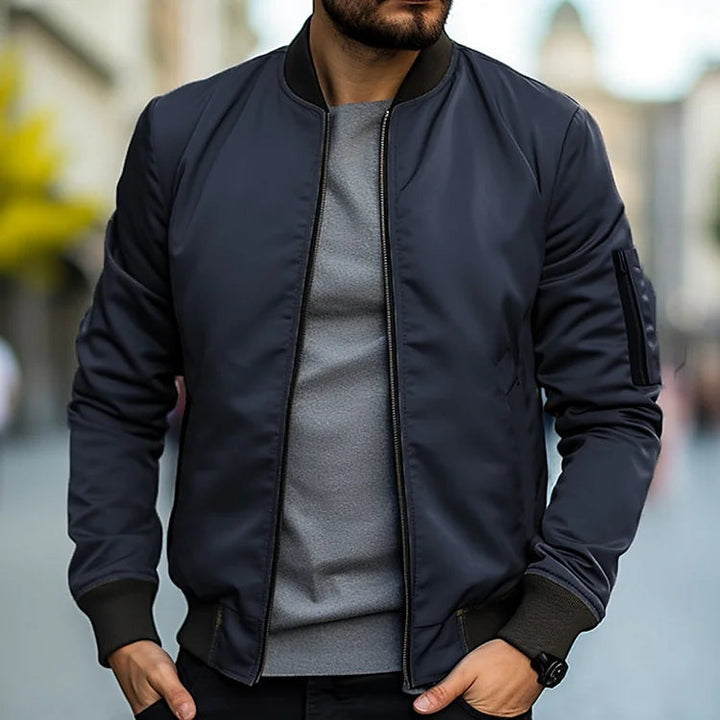 Veste bomber homme légère – coupe-vent multipoches zippée