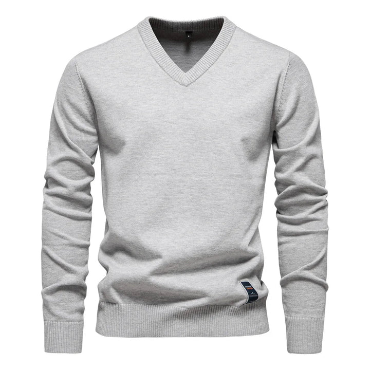 Pull homme col V – tissu doux et respirant