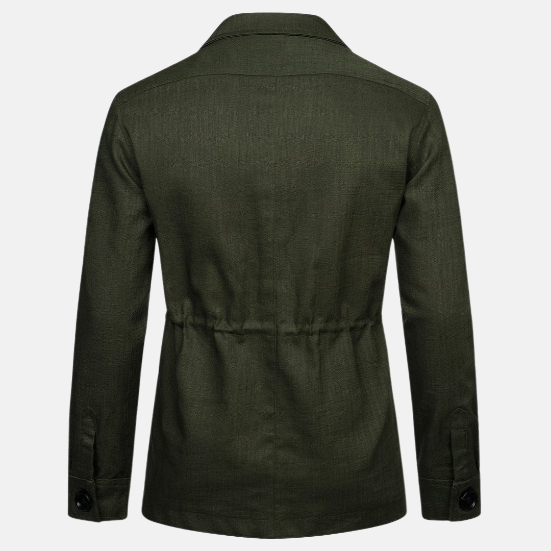 Veste homme en lin multipoches – légère et casual