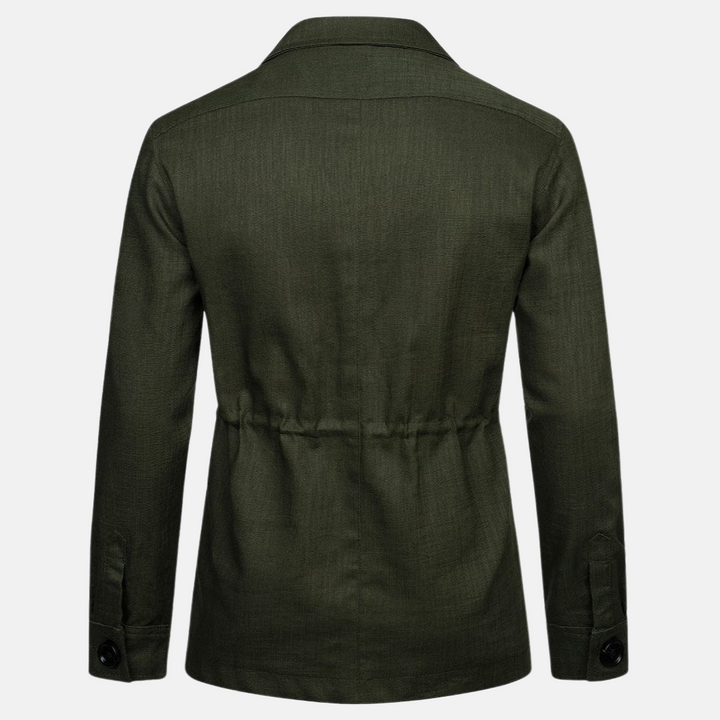 Veste homme en lin multipoches – légère et casual