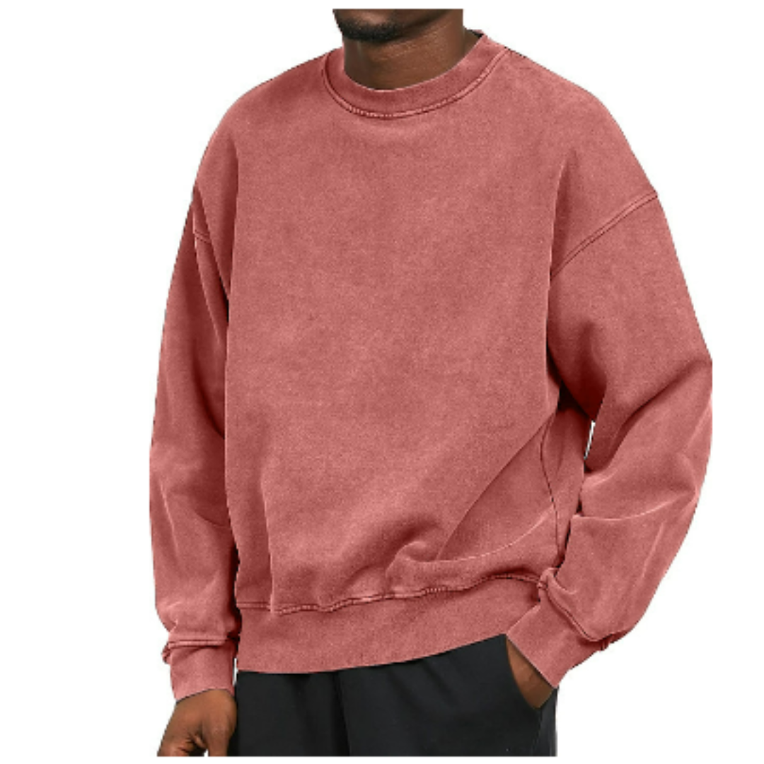 Pull homme oversized col rond – chaud et casual
