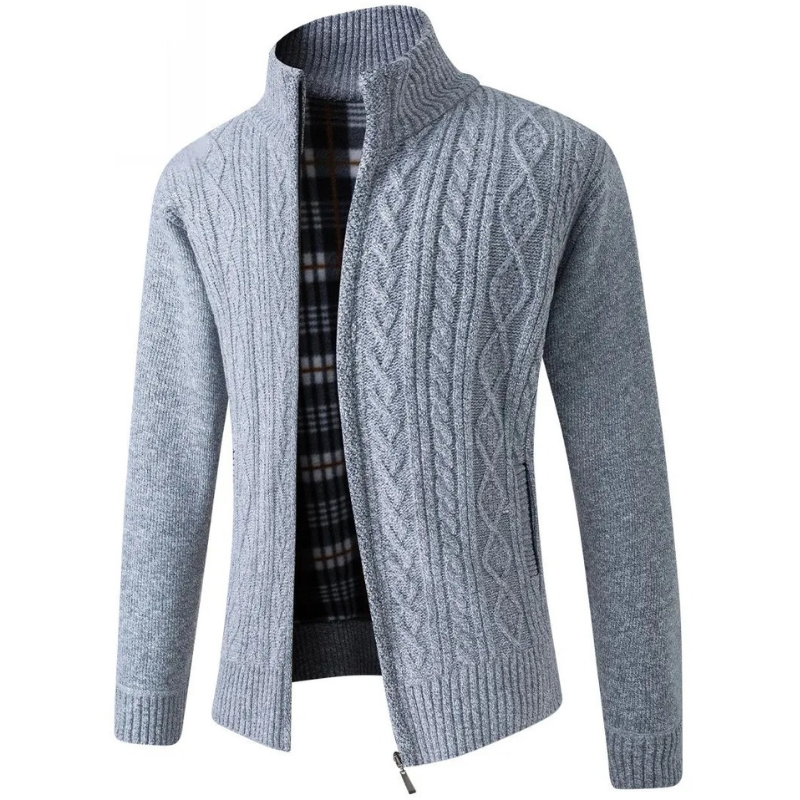 Cardigan homme maille épaisse – devant ouvert tendance