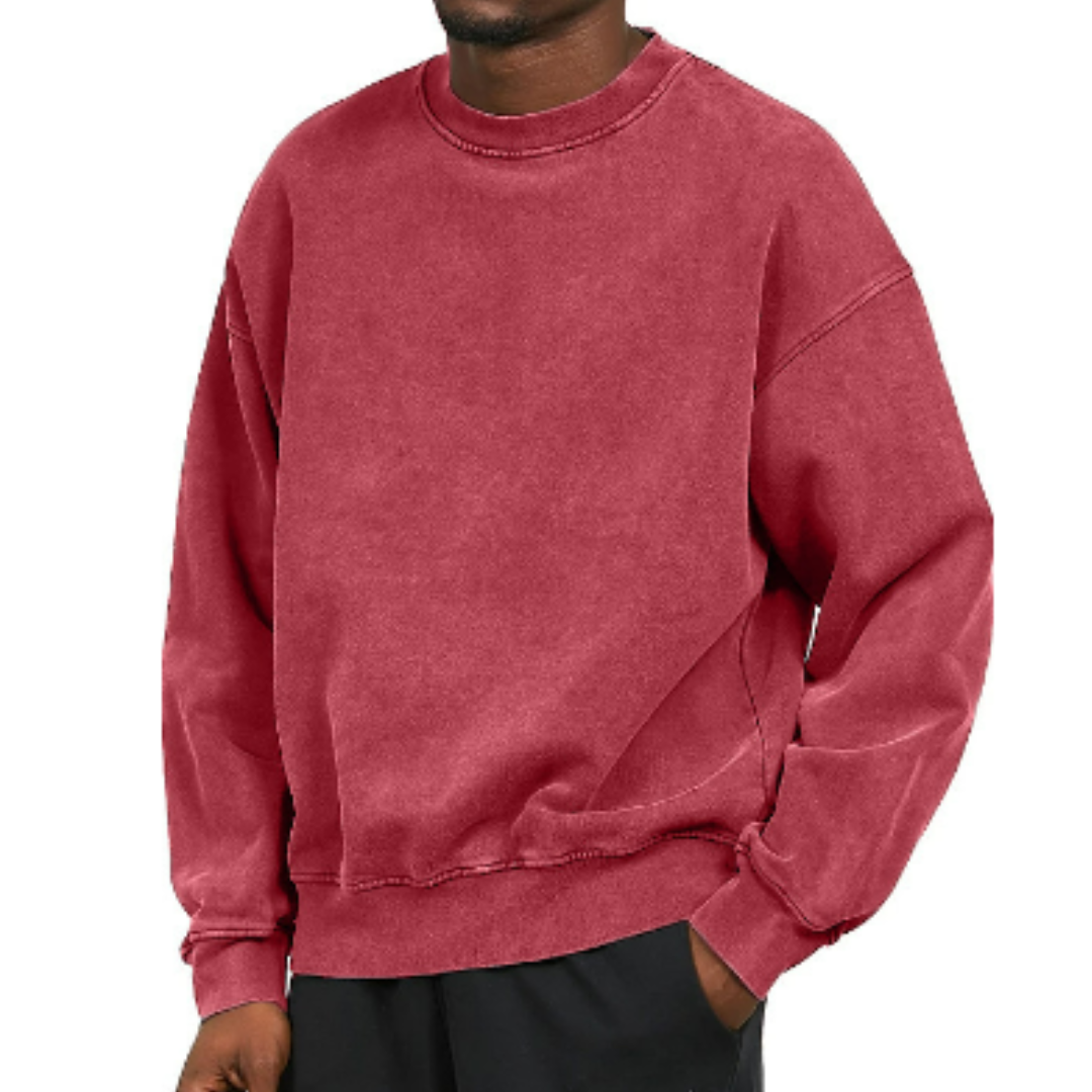 Pull homme oversized col rond – chaud et casual