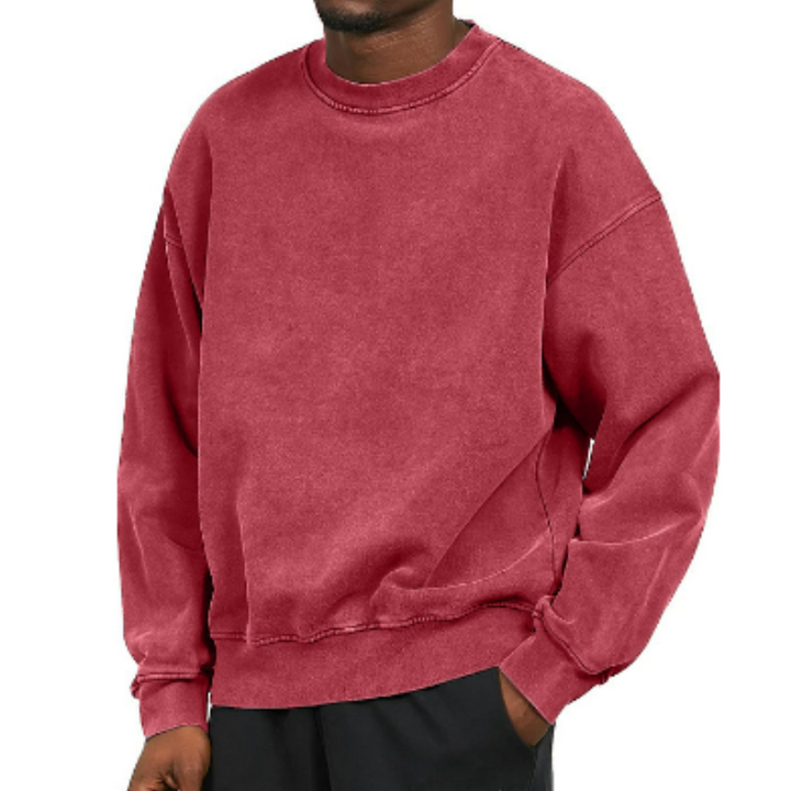 Pull homme oversized col rond – chaud et casual