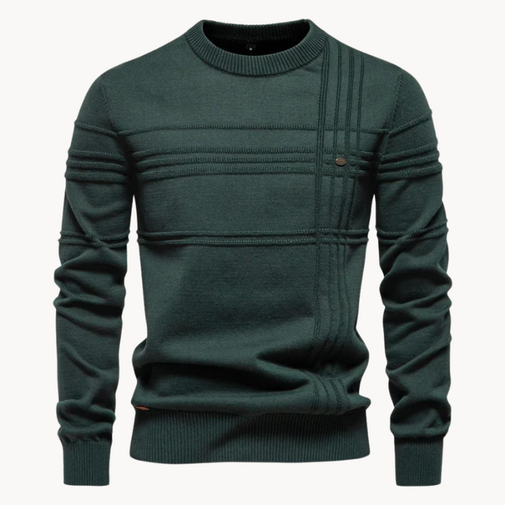Pull homme en coton col rond – chaud et intemporel