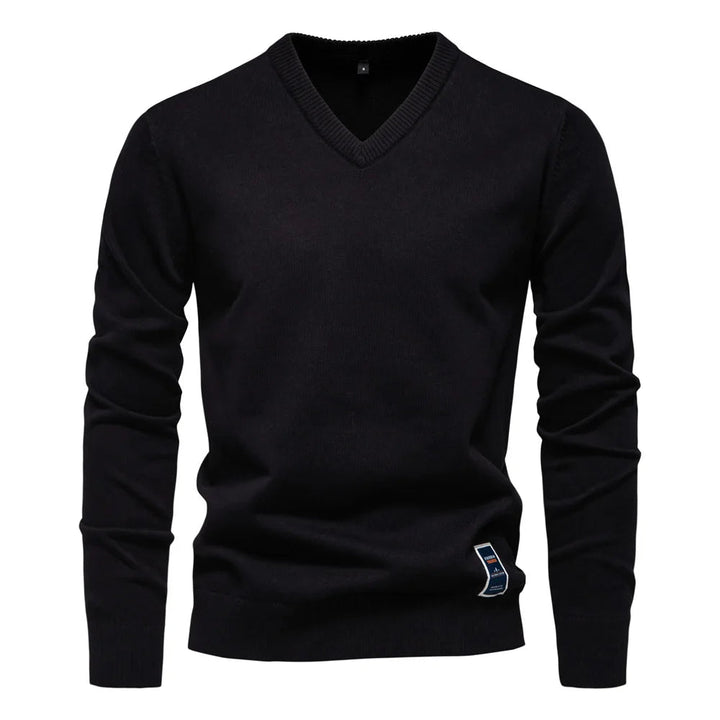 Pull homme col V – tissu doux et respirant