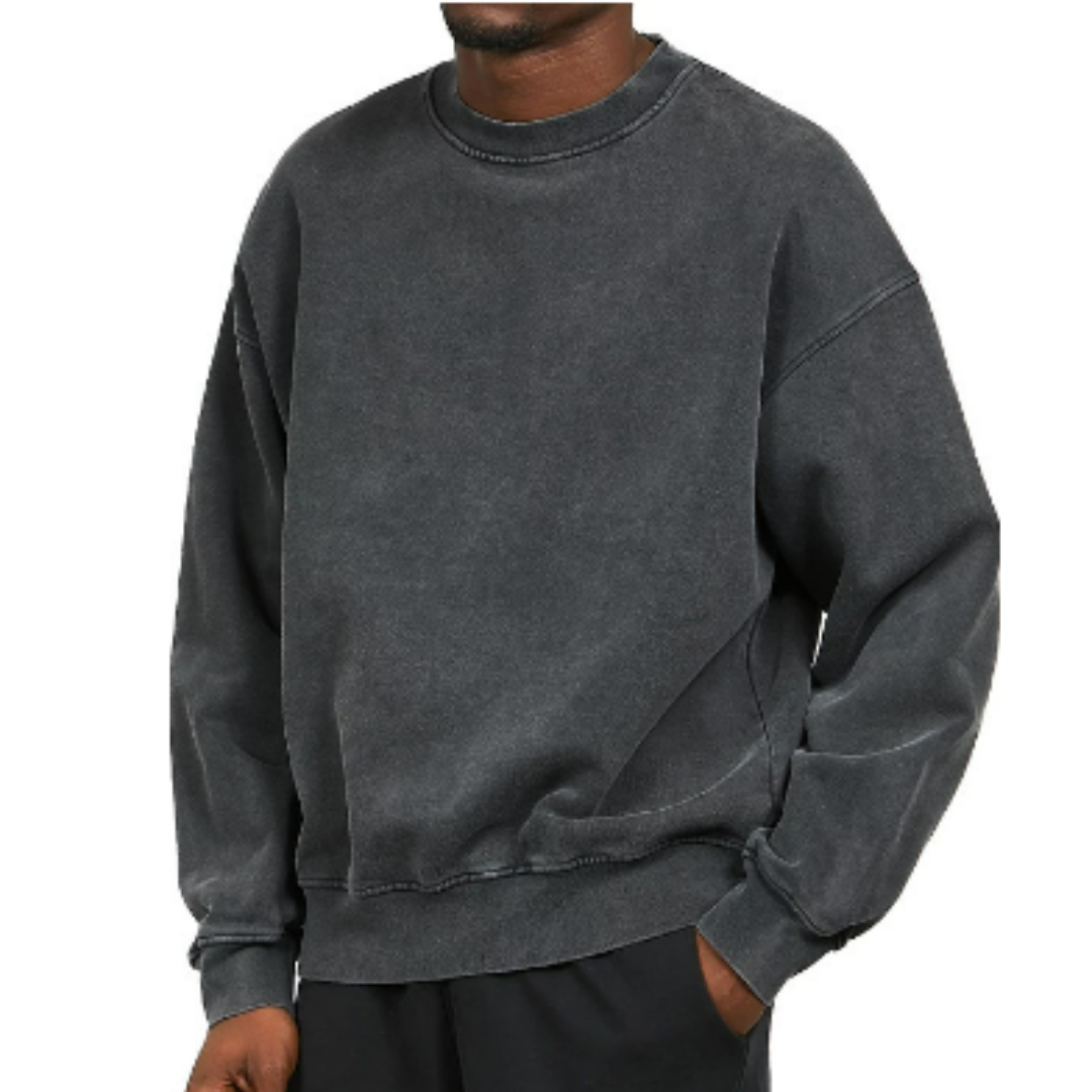 Pull homme oversized col rond – chaud et casual