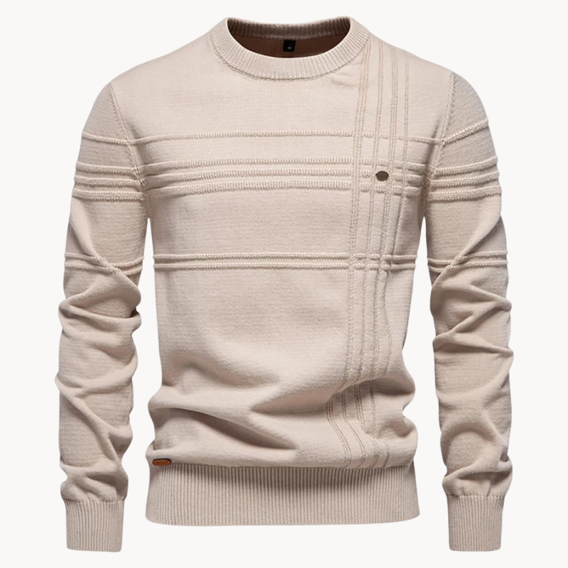 Pull homme en coton col rond – chaud et intemporel
