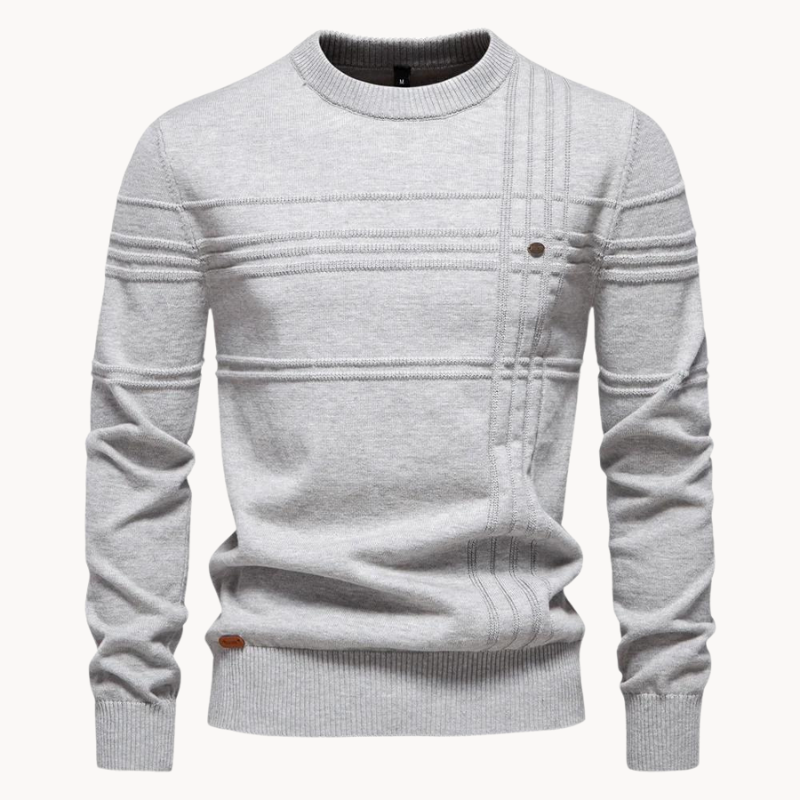 Pull homme en coton col rond – chaud et intemporel