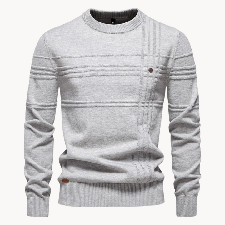 Pull homme en coton col rond – chaud et intemporel