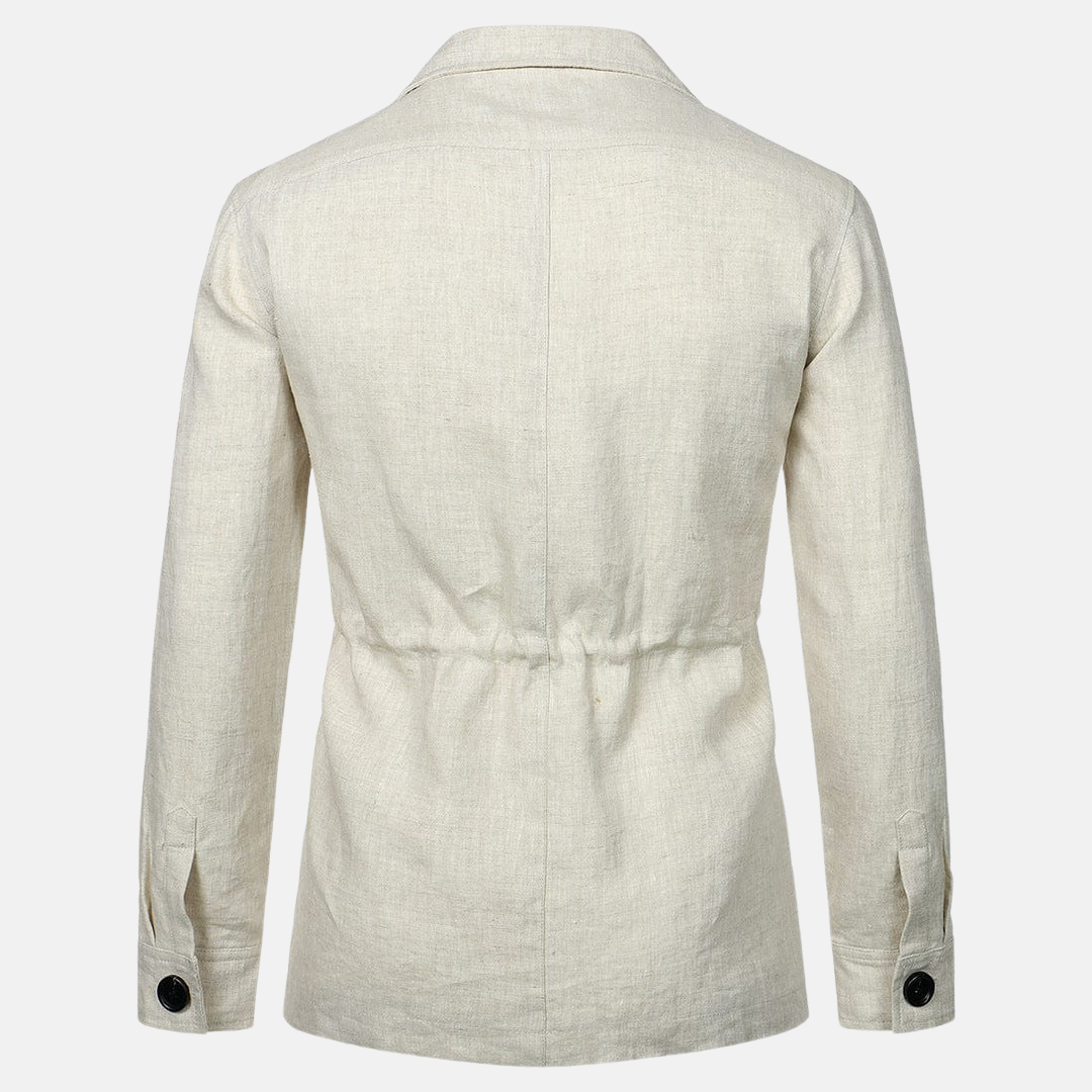 Veste homme en lin multipoches – légère et casual