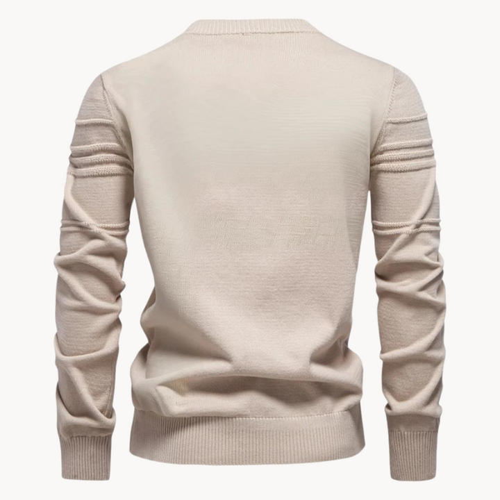 Pull homme en coton col rond – chaud et intemporel