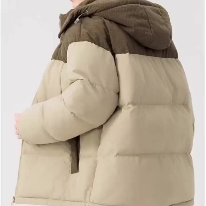 Doudoune homme matelassée à capuche – chaude et coupe-vent