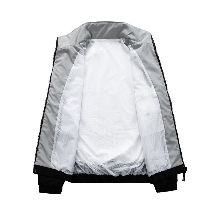 Veste mi-saison homme rétro zippée – style sportif