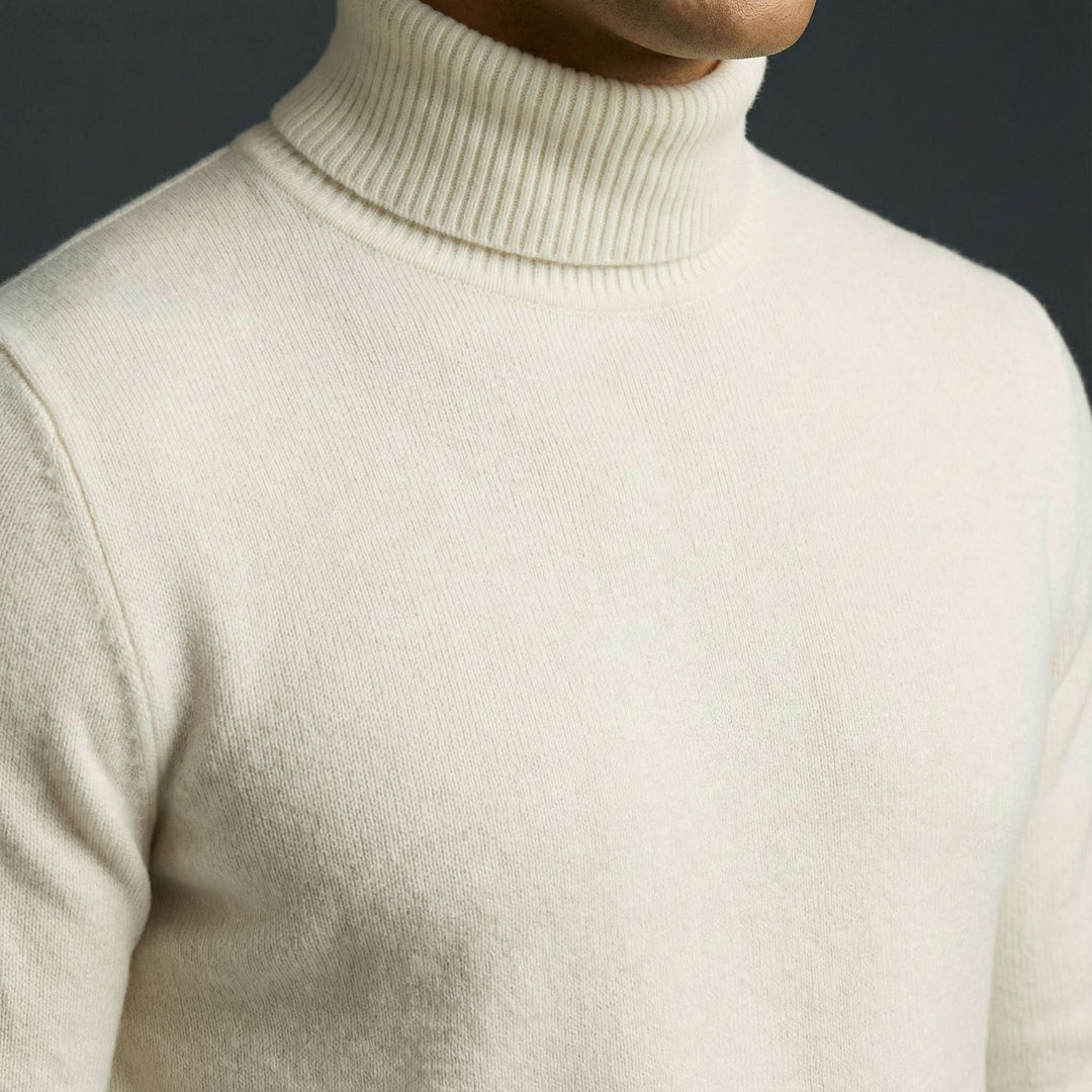 Pull homme Northpeak col roulé en mérinos – chaleur sans volume