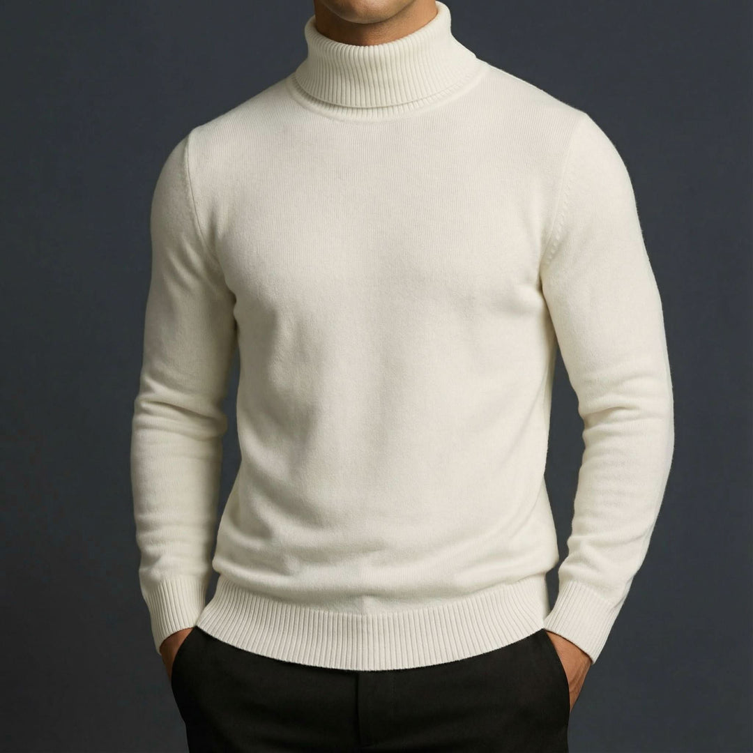 Pull homme Northpeak col roulé en mérinos – chaleur sans volume