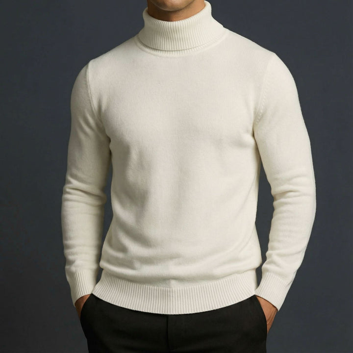 Pull homme Northpeak col roulé en mérinos – chaleur sans volume