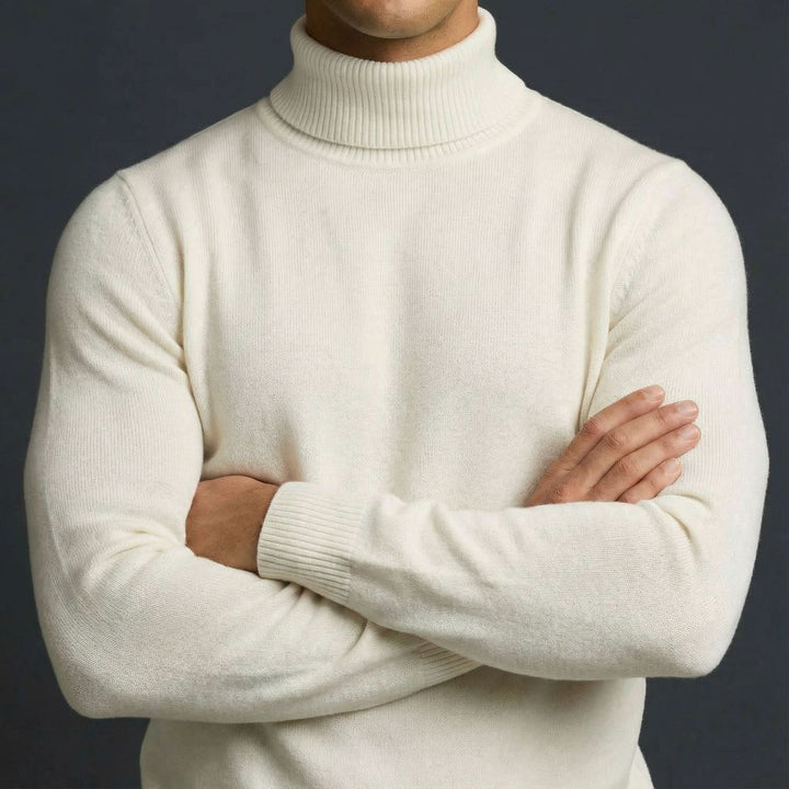 Pull homme Northpeak col roulé en mérinos – chaleur sans volume