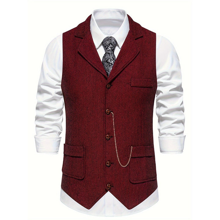 Gilet homme court à chevrons – élégance classique