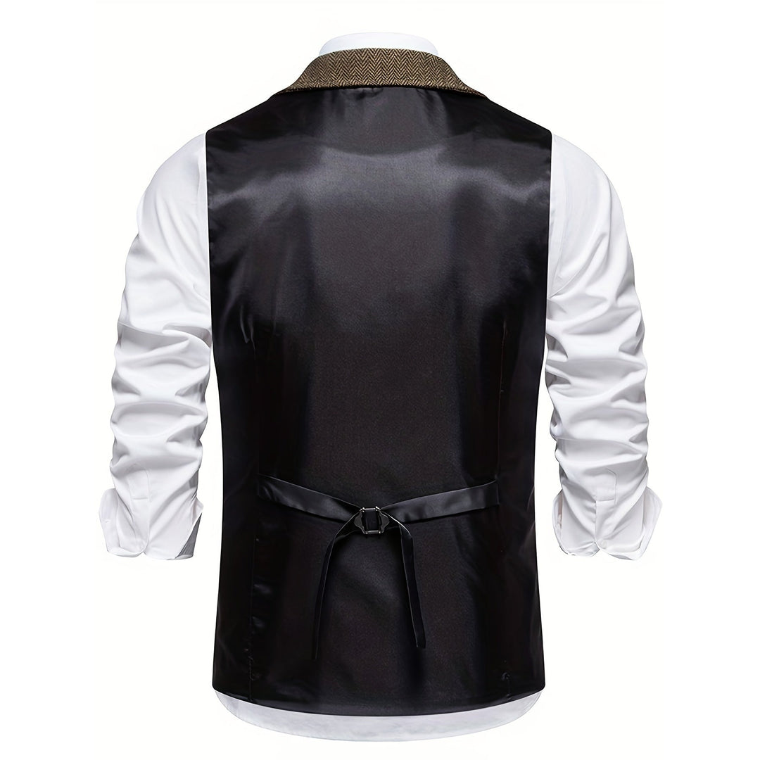 Gilet homme court à chevrons – élégance classique