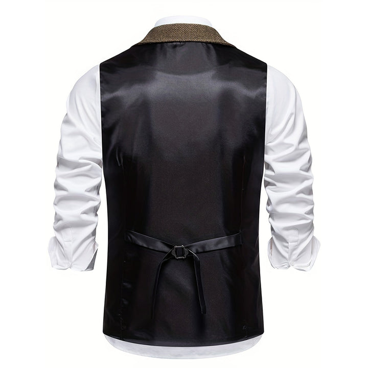 Gilet homme court à chevrons – élégance classique