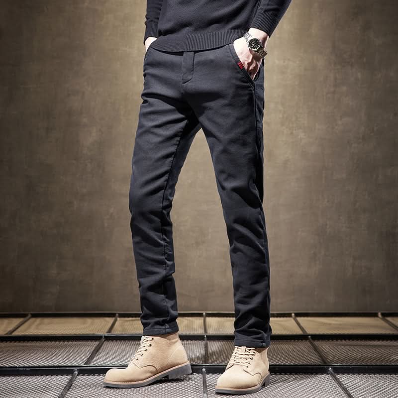 Pantalon slim homme en coton stretch – tombé net et soigné