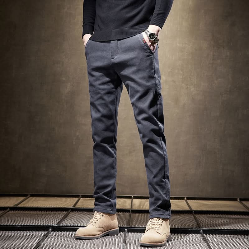 Pantalon slim homme en coton stretch – tombé net et soigné