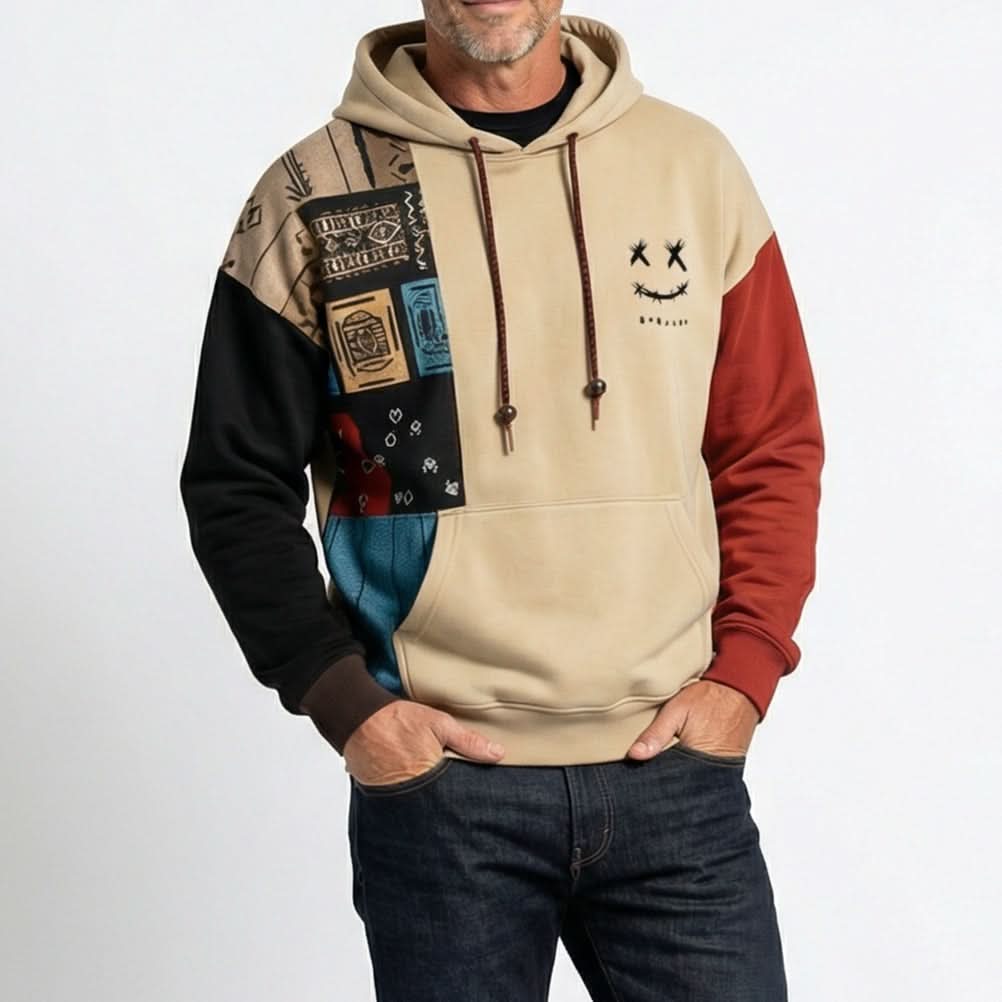 Hoodie homme Riot en coton – colour block contrasté audacieux