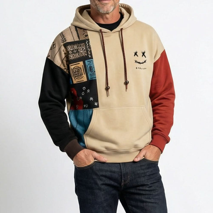Hoodie homme Riot en coton – colour block contrasté audacieux