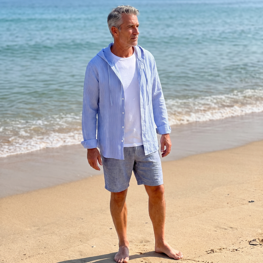 Hoodie homme Nova en lin – légèreté et raffinement naturel