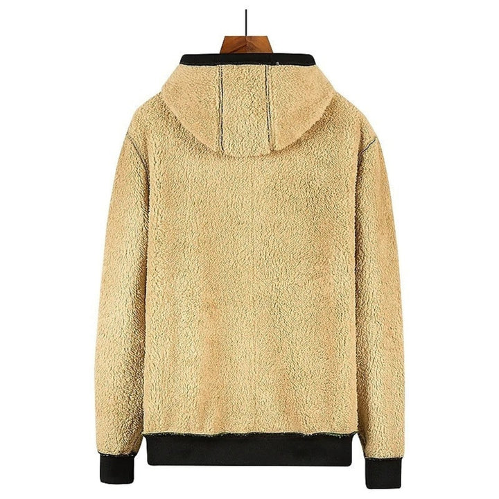Hoodie homme doublé teddy – chaud, doux et décontracté