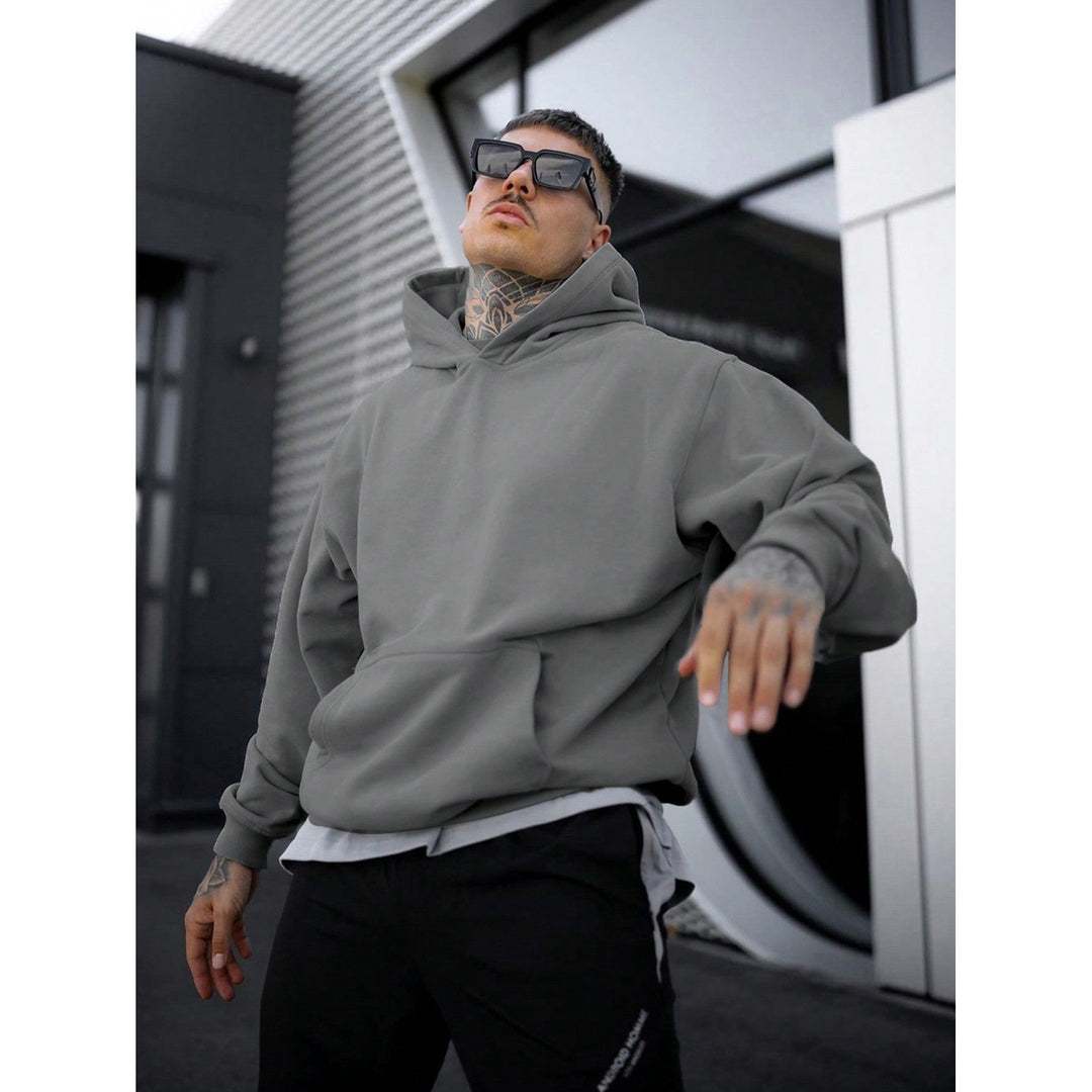 Hoodie Tim homme uni – coupe ample et coton confortable