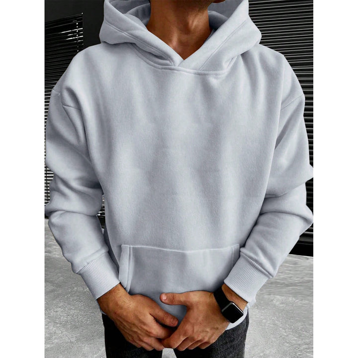 Hoodie Tim homme uni – coupe ample et coton confortable