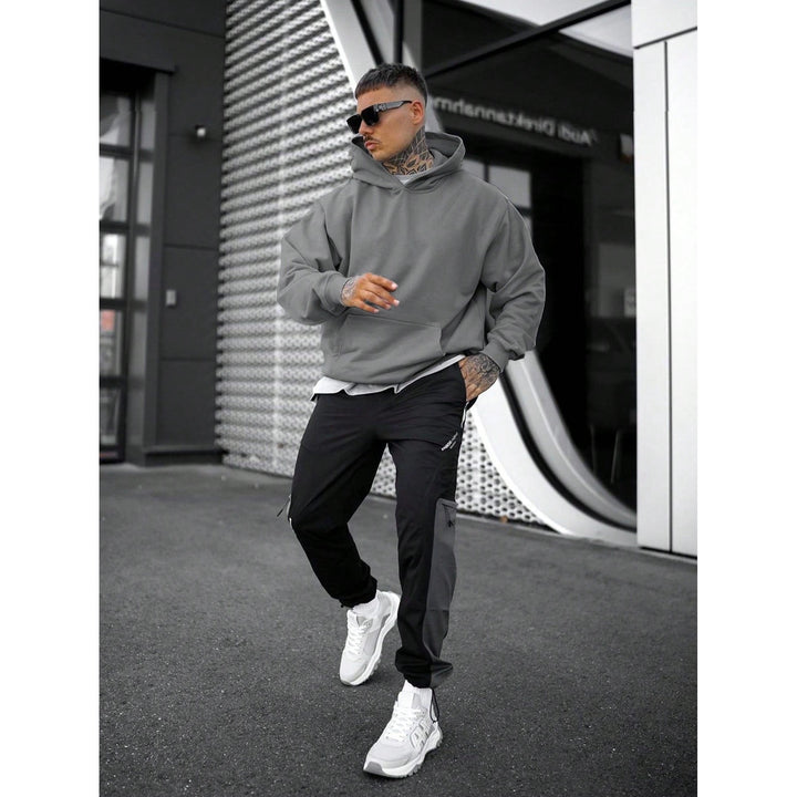 Hoodie Tim homme uni – coupe ample et coton confortable