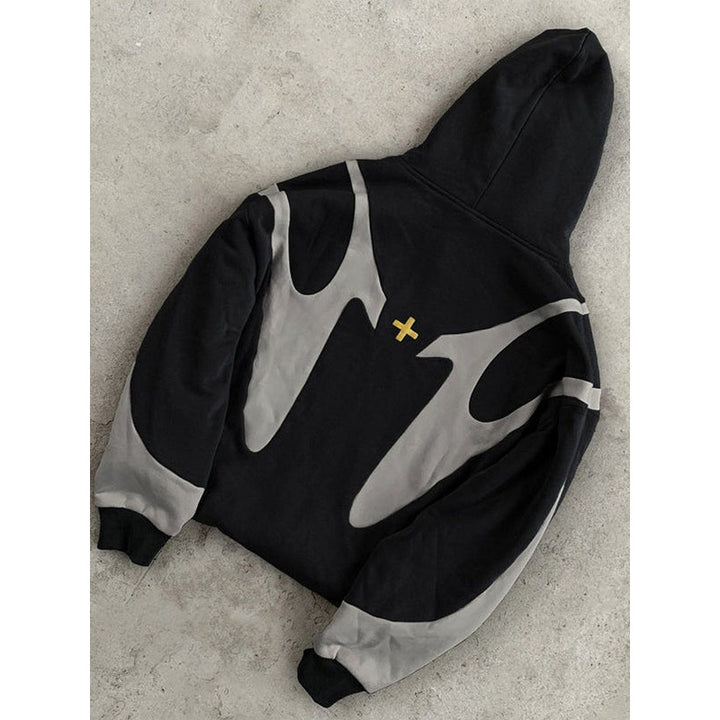 Hoodie zippé homme à design contrasté – style urbain