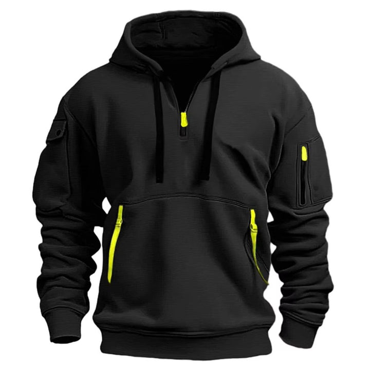 Hoodie zippé homme en coton mélangé – basique du quotidien