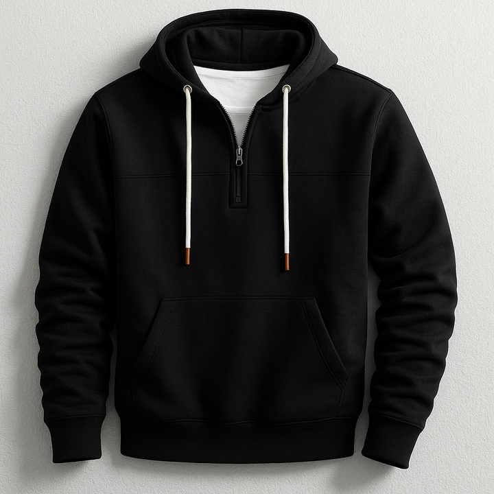 Hoodie homme Ravelle à demi-zip – molleton doux toutes saisons