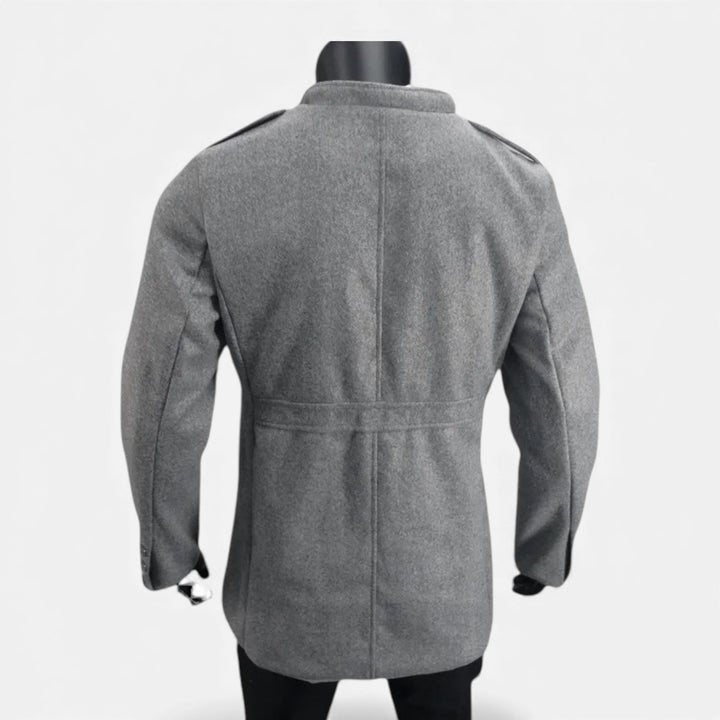 Manteau homme mi-long en laine à zip – élégance classique