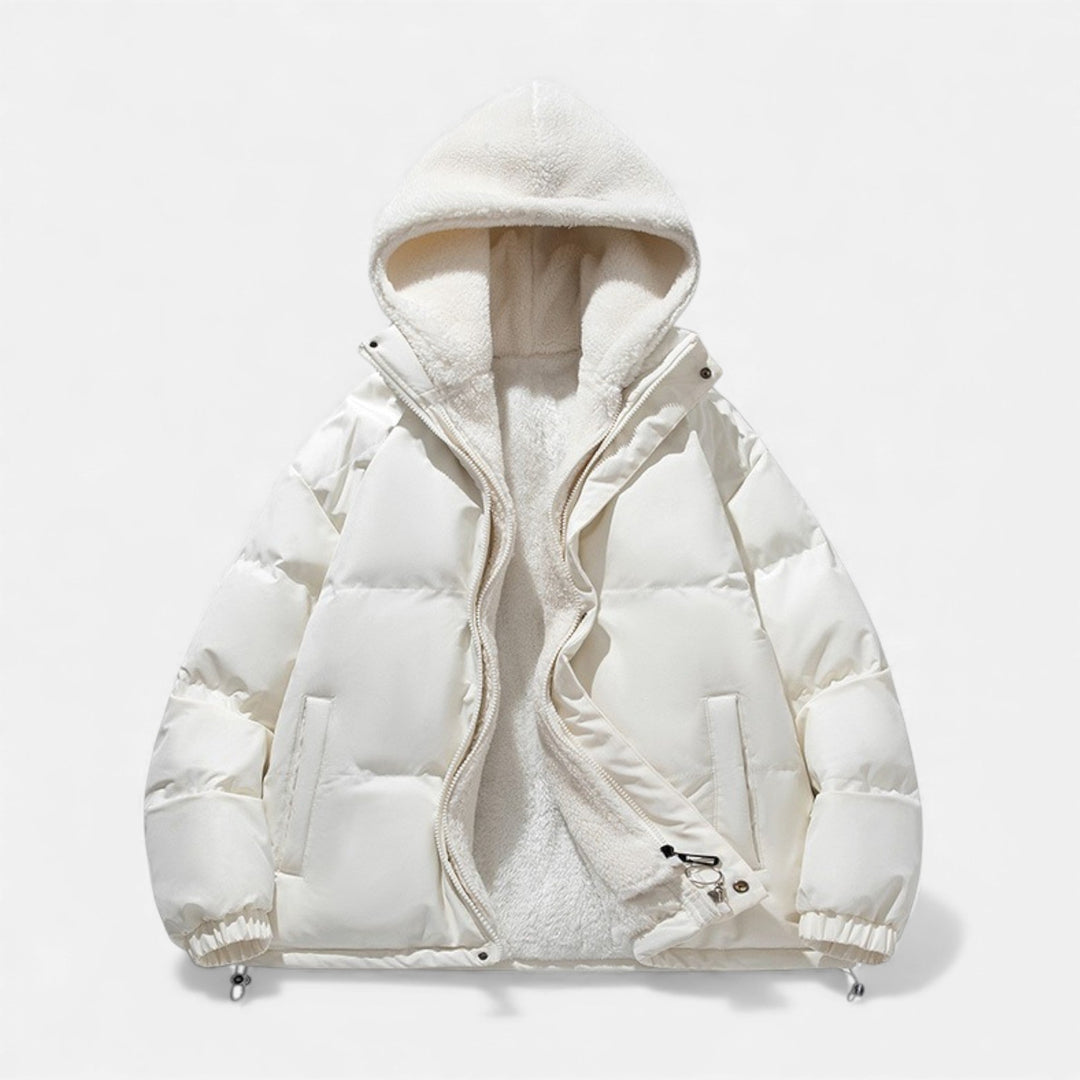Manteau homme en coton doublé polaire – chaleur douce d'hiver