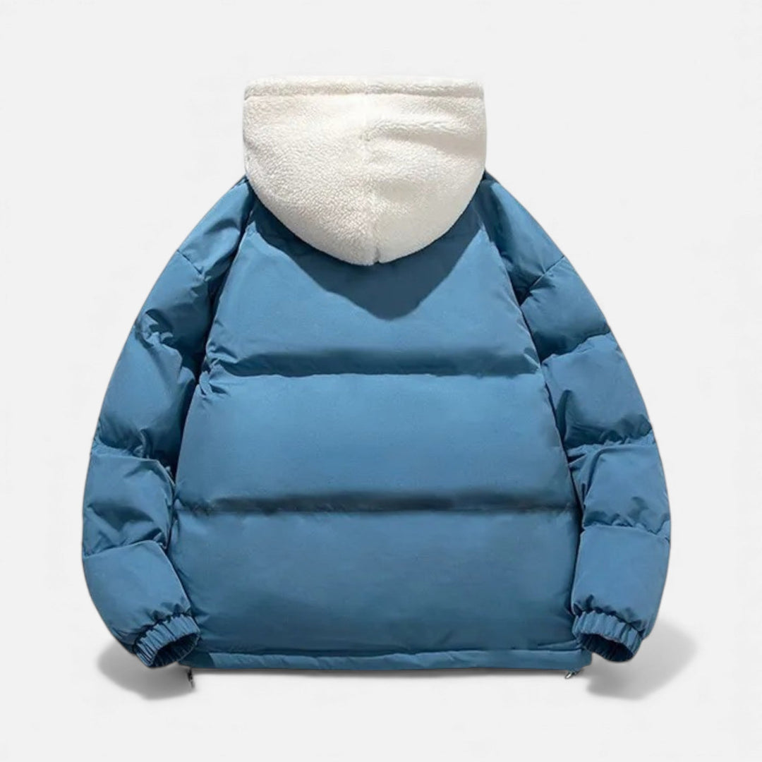 Manteau homme en coton doublé polaire – chaleur douce d'hiver