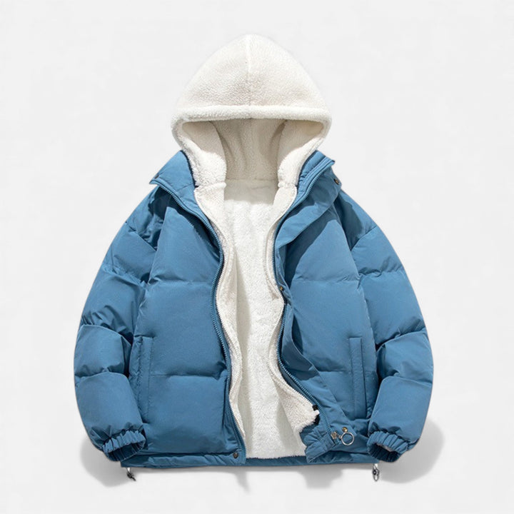 Manteau homme en coton doublé polaire – chaleur douce d'hiver