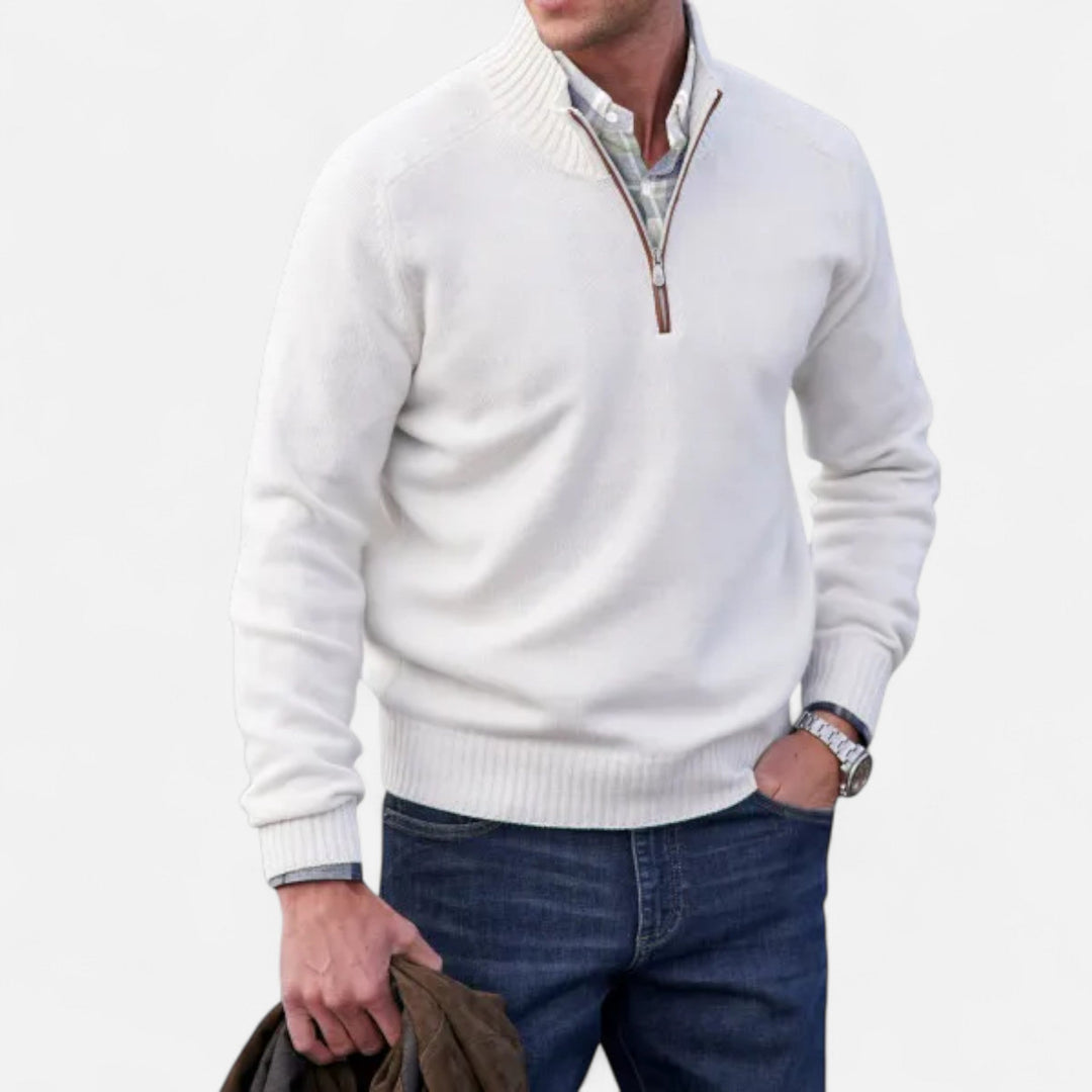 Cardigan zippé homme en cachemire – douceur premium