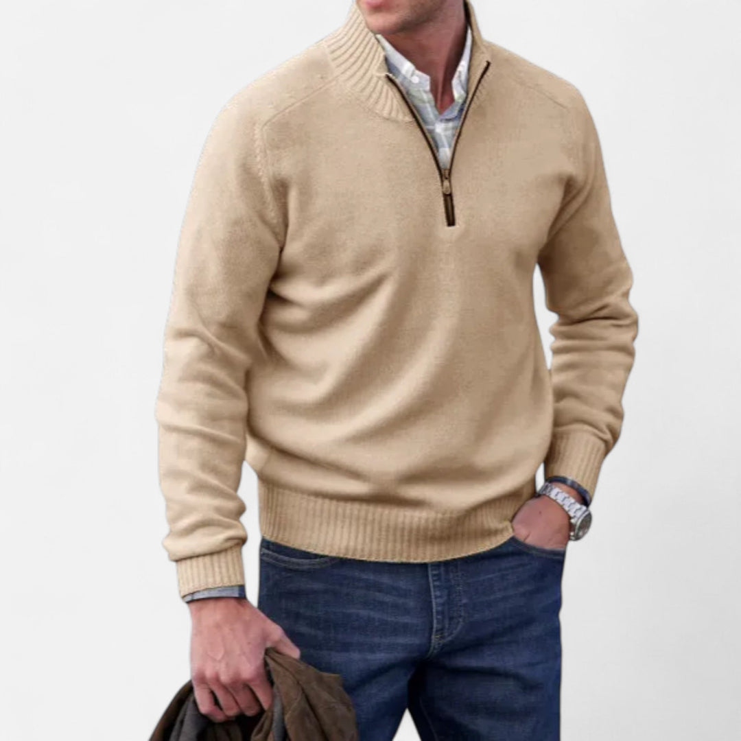 Cardigan zippé homme en cachemire – douceur premium