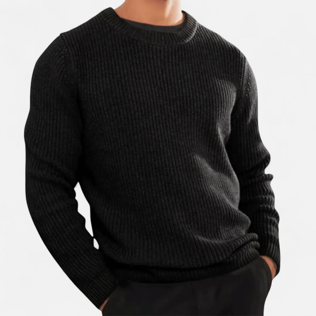 Pull col rond homme en maille – tricoté avec soin